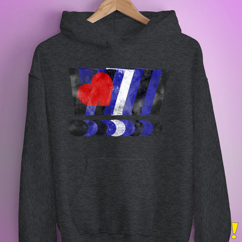 Distressed Leather Pride Exclamation Points Hoodie